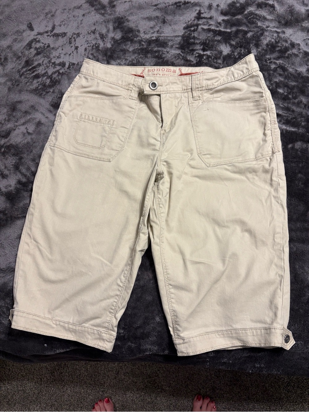 Sonoma women’s Light Tan Flat Front Casual Shorts
